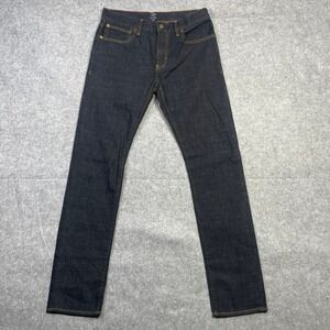 J Crew THE DRIGGS Mens Jeans 30x32 Dark Wash Denim Slim Fit Straight Leg Casual